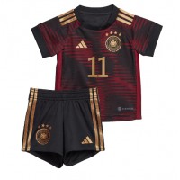 Tyskland Mario Gotze #11 Fotballklær Bortedraktsett Barn VM 2022 Kortermet (+ korte bukser)